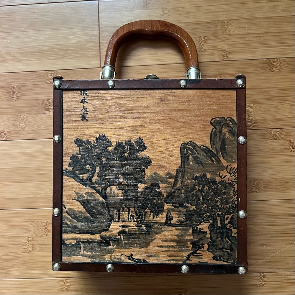 Vintage Simon Styled by Mister Ernest Wood Purse